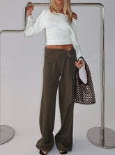 Elisson Layered Buckle Pants Grey