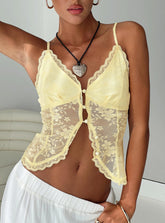 Juliana Top Light Yellow Lace