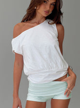 Emmi Off Shoulder Baggy Top White