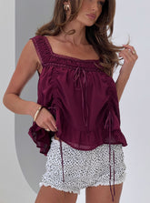 Eluisa Lace Top Plum