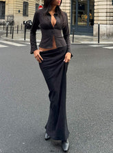 Jodie Maxi Skirt Black Petite