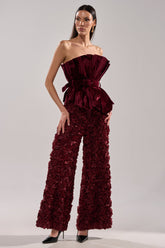 ROSE PEDALS WIDE LEG TROUSER