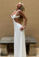 Tessara Twist Maxi Dress Off White