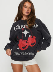 Hand Picked Graphic Jumper Black