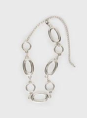 Halleck Silver Pendant Chain Belt Silver