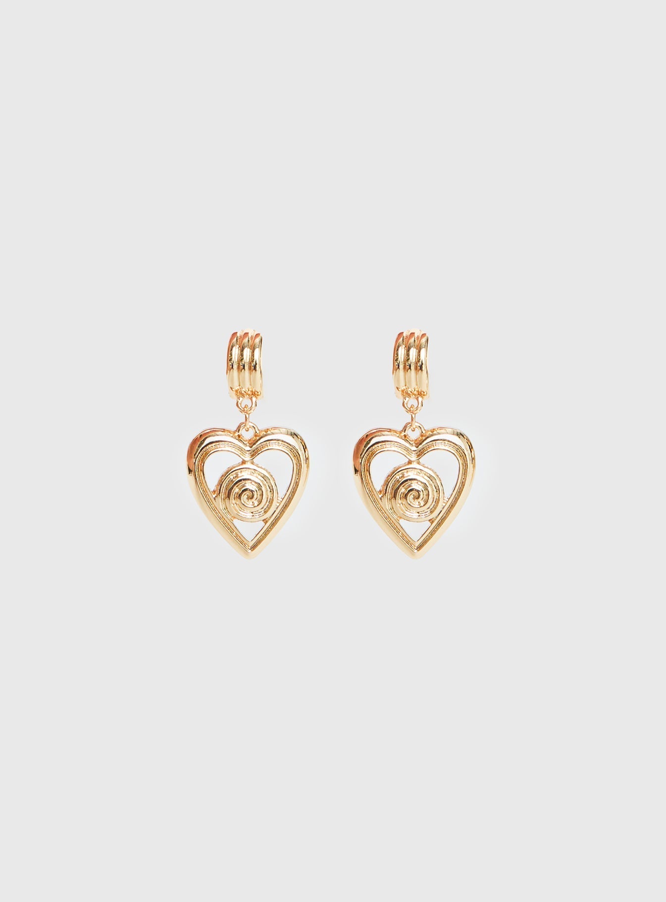 Giabella Heart Earrings Gold