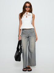 Celyse Cut Out Detail Top White