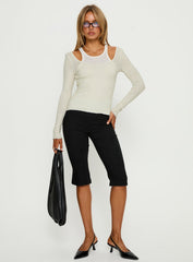 Ceyla Layered Long Sleeve Top White / Stripe