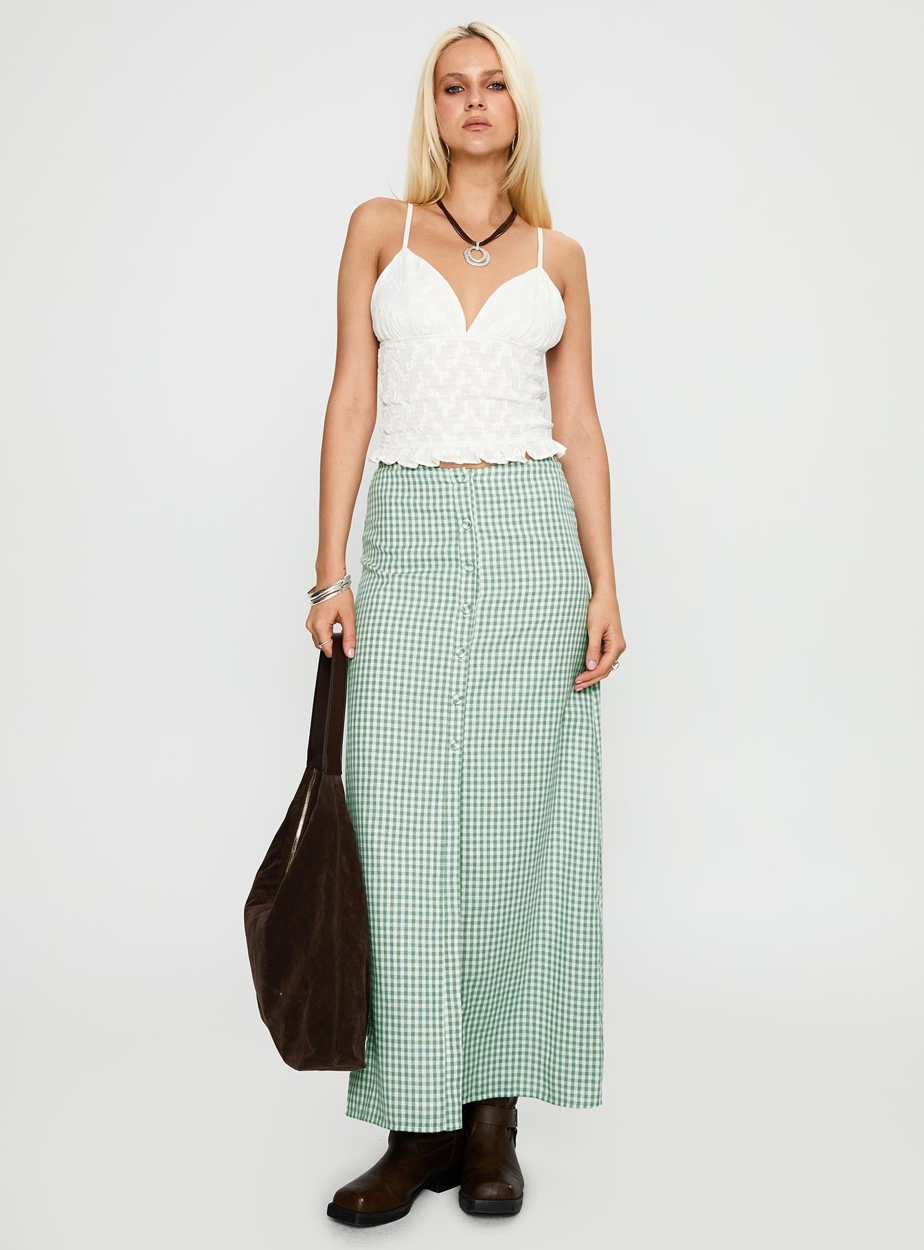 Clued In Frill Detail Top White