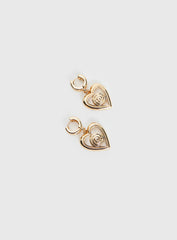 Giabella Heart Earrings Gold