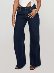 Darla Low Rise Straight Leg Jean Dark Blue Wash