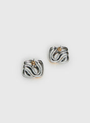 Heavenly Dream Square Earrings Gold / Silver