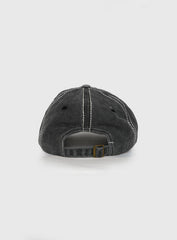 Back To Back Distressed Cap Black