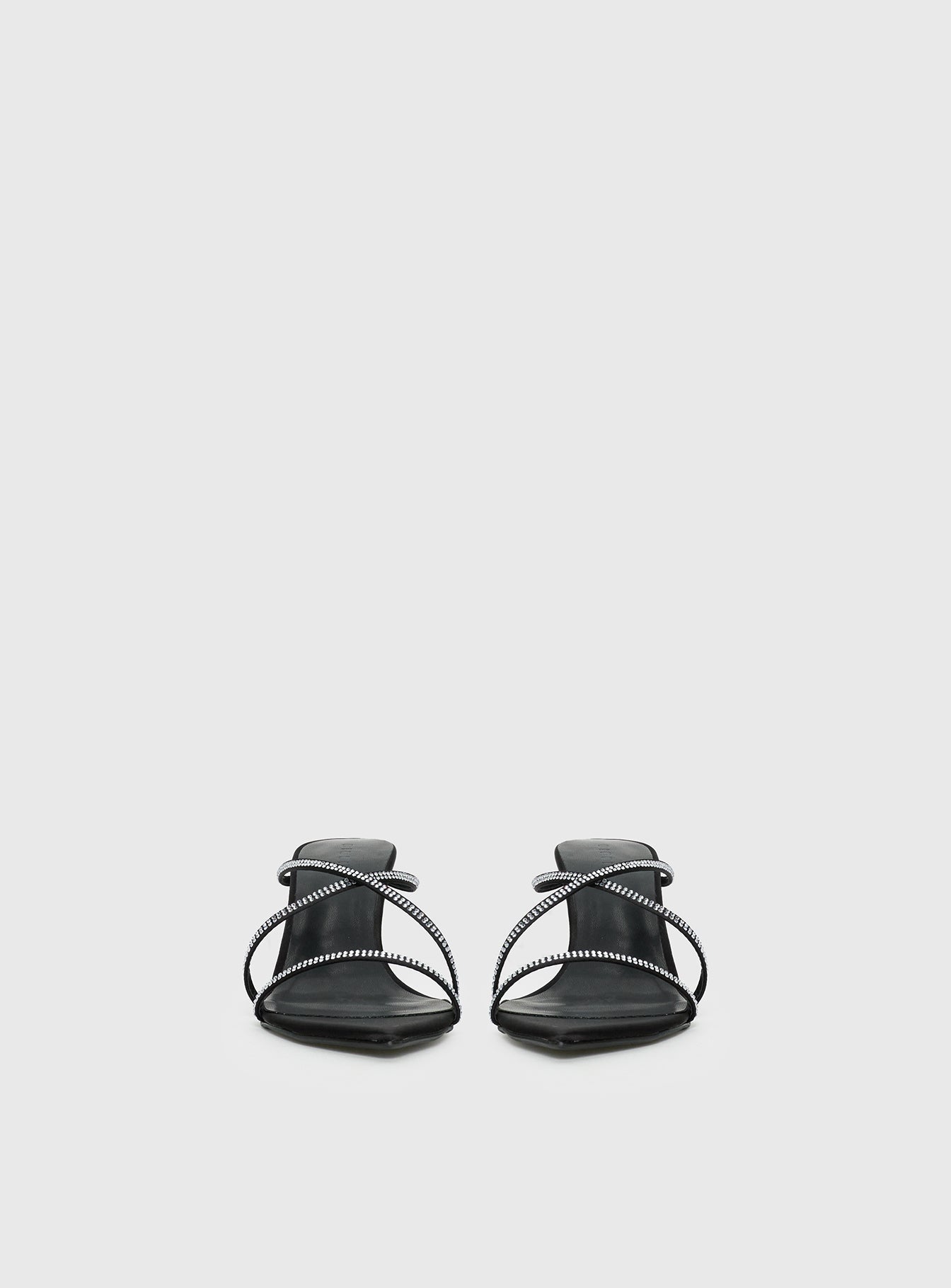 Billini Effy Heels Black Satin Diamante