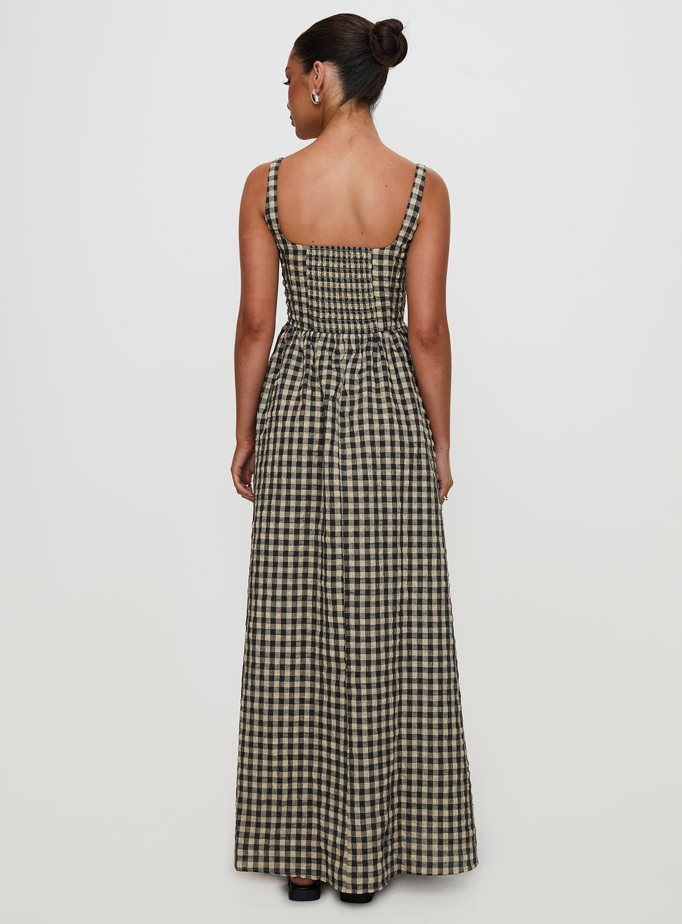 Cartmel Check Maxi Dress Black / Cream Tall