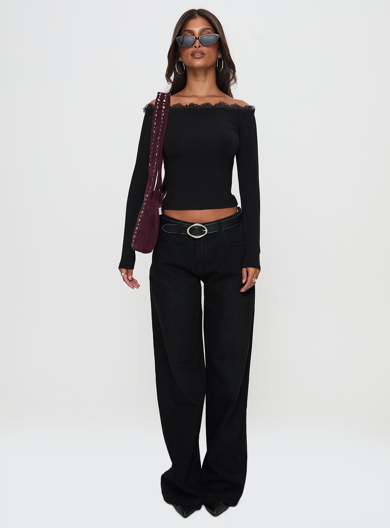 Everlong Mid Rise Straight Leg Jeans Mid Black Wash