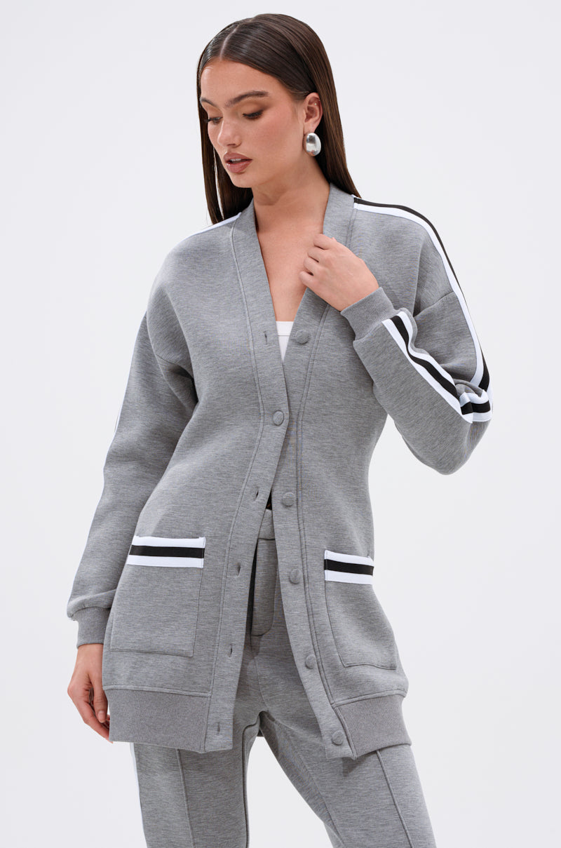 YOU KNOW THE DRILL CARDIGAN