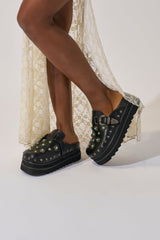 AZALEA WANG MAVIS FLAT EMBELLISHED CLOG