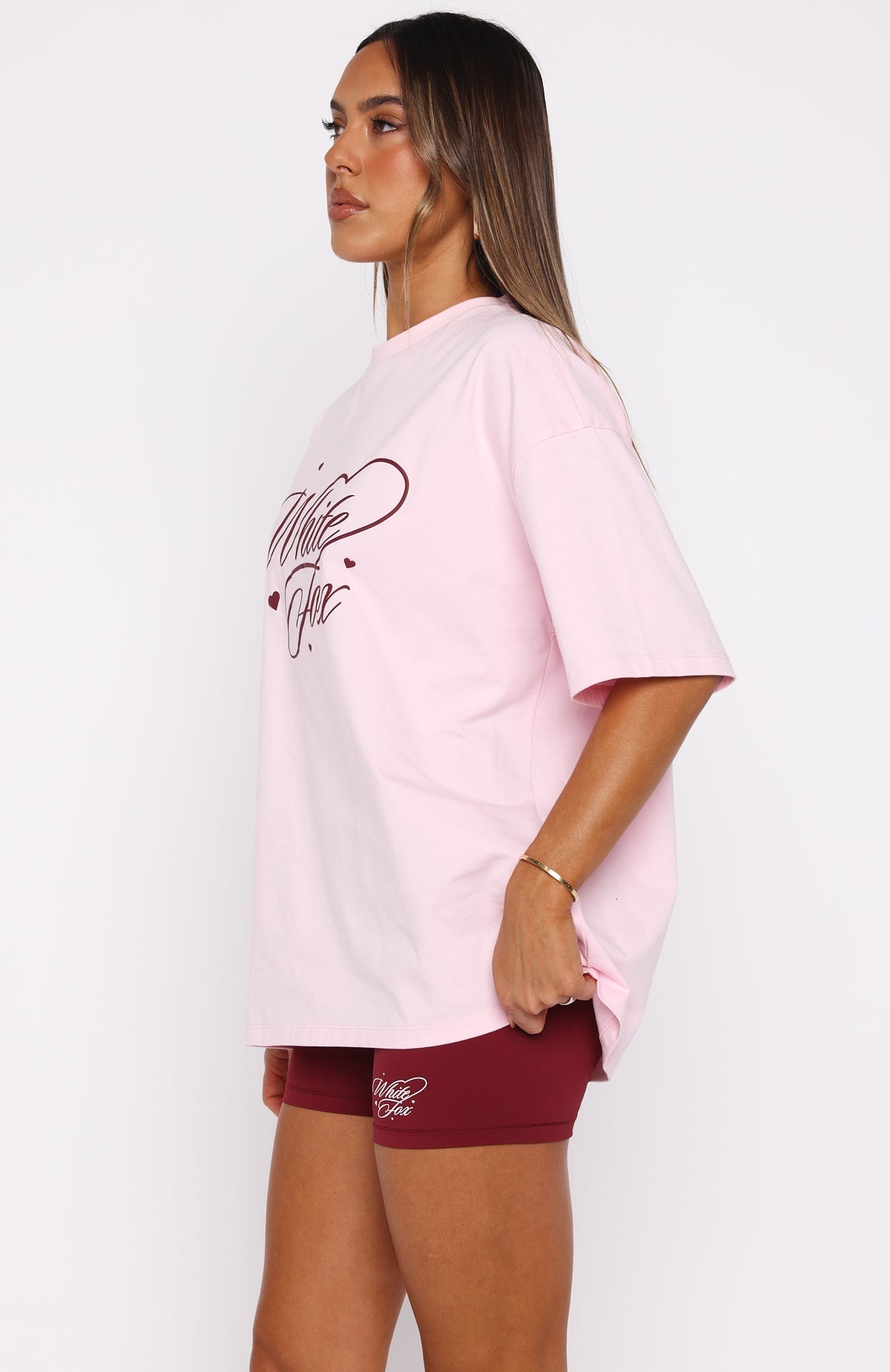 Love You Regardless Bike Shorts Burgundy